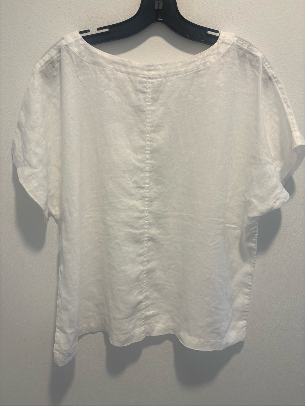 Pure Jill J.Jill 100% Linen White 2 Piece Matching Set Top & Cropped Pants - Picture 10 of 16